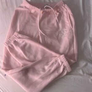 faded rose essential pink new york sweatpants